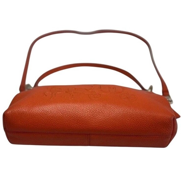 Coach Orange Leather Horse Carriage Embossed Charley 33521 Crossbody Bag - Picture 3 of 15